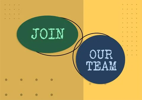 Text caption presenting Join Our Team. Business concept Allied Associate Work Stock Illustration