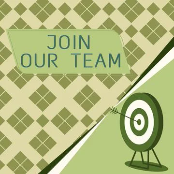 Text caption presenting Join Our Team. Concept meaning Allied Associate Work Stock Illustration
