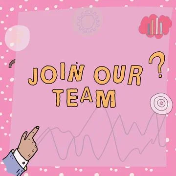 Text caption presenting Join Our Team. Word Written on Allied Associate Work Stock Illustration
