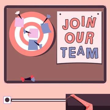 Text caption presenting Join Our Team. Business showcase Allied Associate Work Stock Illustration