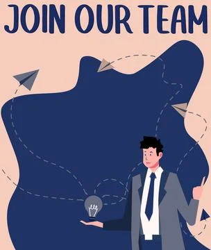 Text caption presenting Join Our Team. Business concept Allied Associate Work Stock Illustration