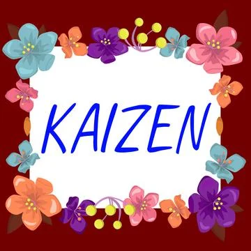 Text caption presenting Kaizen. Conceptual photo a Japanese business philosophy Stock Illustration
