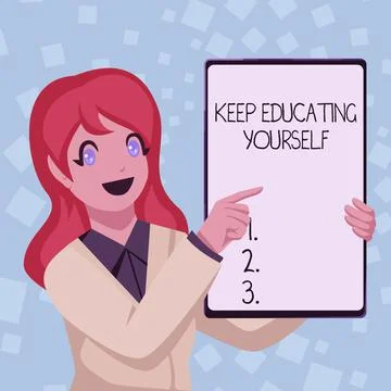 Text caption presenting Keep Educating Yourself. Business concept dont stop Stock Illustration