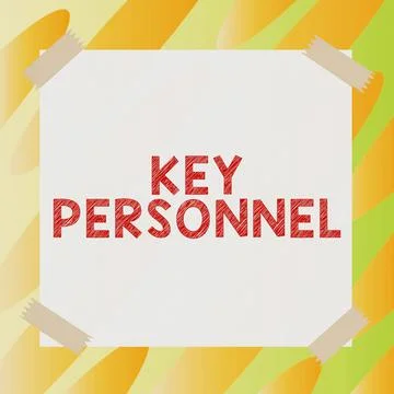 Text caption presenting Key Personnel. Business approach Program Directors Stock Illustration