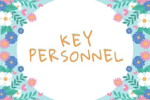 Text caption presenting Key Personnel. Business concept Program Directors 库存插图