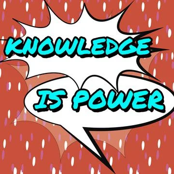 Text caption presenting Knowledge Is Powerskills acquired through experience and 스톡 일러스트