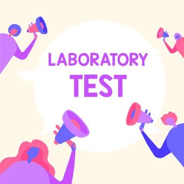 Text caption presenting Laboratory Test. Concept meaning Determination of a Stock Illustration