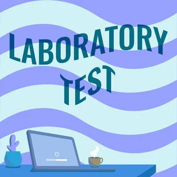 Text caption presenting Laboratory Test. Business concept Determination of a イラスト素材