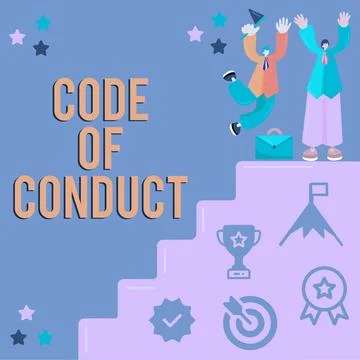 Text caption presenting Lead By Example. Concept meaning Ethics rules moral Illustrazione stock