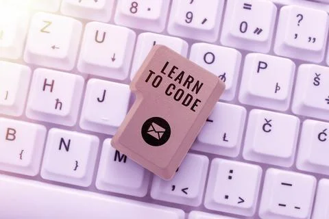 Text caption presenting Learn To Code. Conceptual photo Learn to write Software 스톡 사진