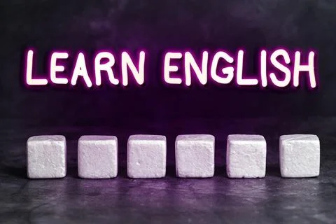 Text caption presenting Learn English. Concept meaning gain acquire knowledge in Stock Photos