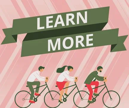 Text caption presenting Learn More. Business concept Deepen knowledge of the イラスト素材