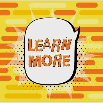 Text caption presenting Learn More. Word Written on Deepen knowledge of the Illustrazione stock