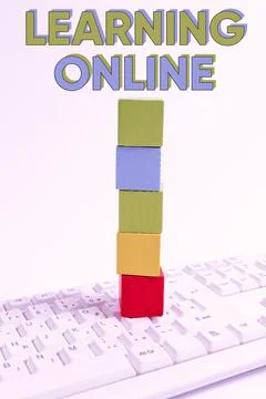 Text caption presenting Learning Online. Business approach Learn something new 写真素材
