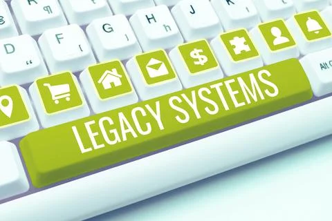 Text caption presenting Legacy Systems. Business idea old method technology Foto stock