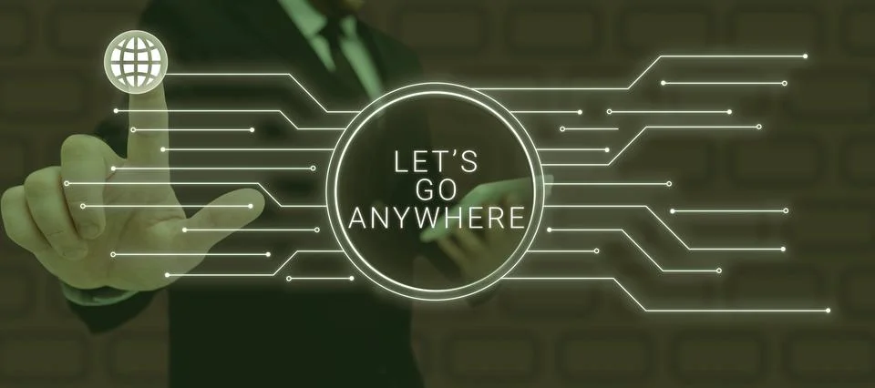 Text caption presenting Lets Go Anywhere. Conceptual photo visit new places to Stock Photos