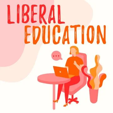 Text caption presenting Liberal Education. Internet Concept education suitable イラスト素材