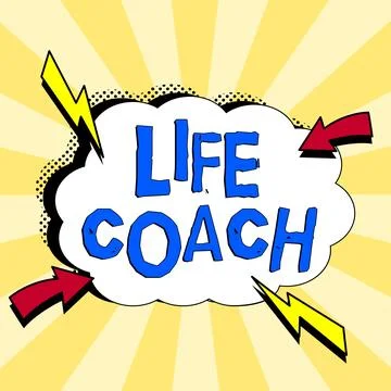 Text caption presenting Life Coach. Business showcase A person who advices Ilustração Stock