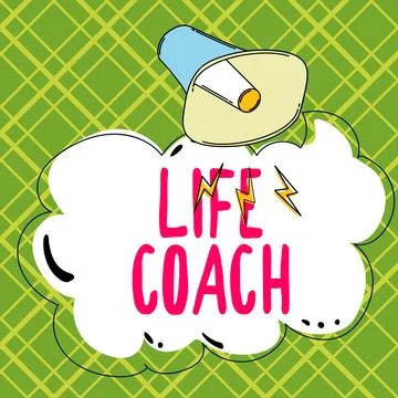 Text caption presenting Life Coach. Internet Concept A person who advices Ilustração Stock