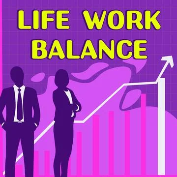 Text caption presenting Life Work Balance. Business approach stability person Stock Illustration