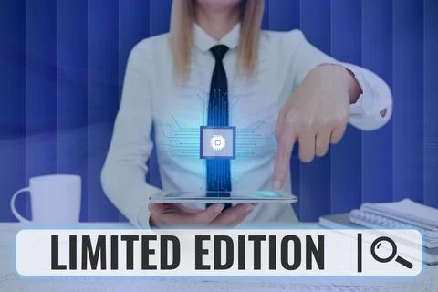 Text caption presenting Limited Edition. Internet Concept Work of something Stock Photos