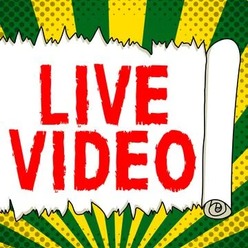 Text caption presenting Live Video. Internet Concept broadcast a live video or イラスト素材