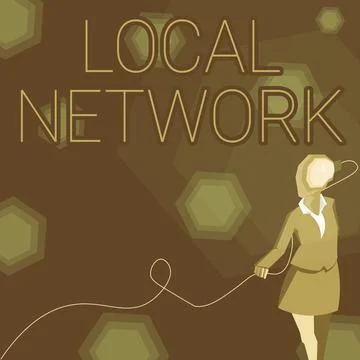 Text caption presenting Local Network. Business approach Intranet LAN Radio Stock Illustration