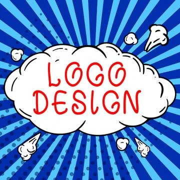 Text caption presenting Logo Design. Business showcase a graphic representation Stock Illustration