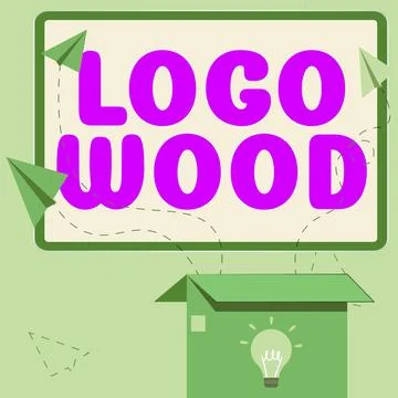 Text caption presenting Logo Wood. Internet Concept Recognizable design or Stock Illustration