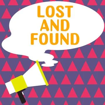 Text caption presenting Lost And Found. Internet Concept Place where you can Stock Illustration