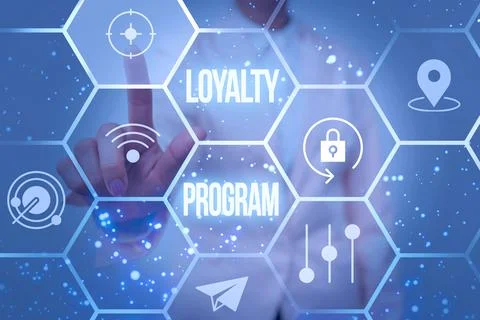 Text caption presenting Loyalty Program. Business concept marketing effort that Stock Photos