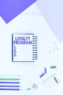Text caption presenting Loyalty Program. Concept meaning marketing effort that Stock Photos
