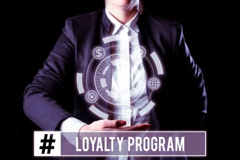 Text caption presenting Loyalty Program. Business concept marketing effort that Stock Photos