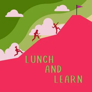 Text caption presenting Lunch And Learn. Business approach Have meal and study Stock Illustration