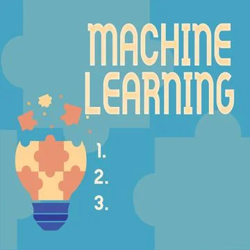 Text caption presenting Machine Learning. Business showcase scientific study of イラスト素材