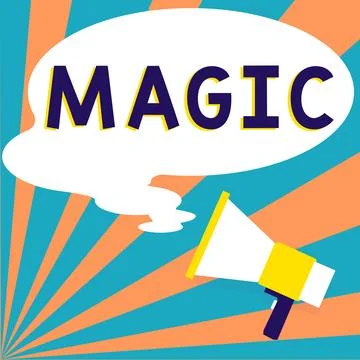 Text caption presenting Magic. Business overview power of influencing events Illustrazione stock