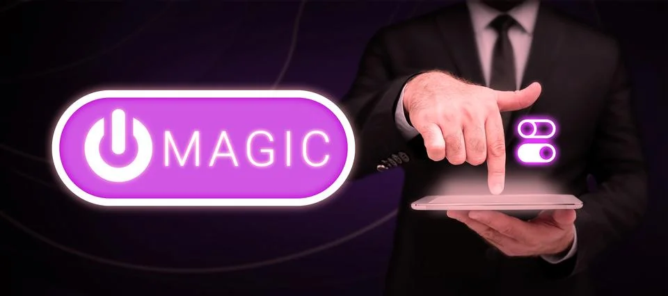 Text caption presenting Magic. Business concept power of influencing events Stock Photos