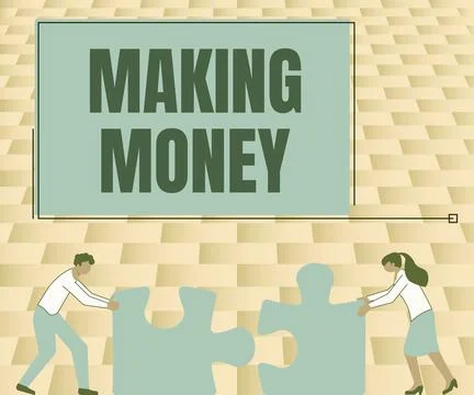 Text caption presenting Making Money. Conceptual photo Giving the opportunity to Illustrazione stock