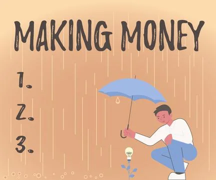 Text caption presenting Making Money. Business idea Giving the opportunity to Stock Illustration