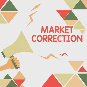Text caption presenting Market Correction. Business idea When prices fall 10 Stock Illustration