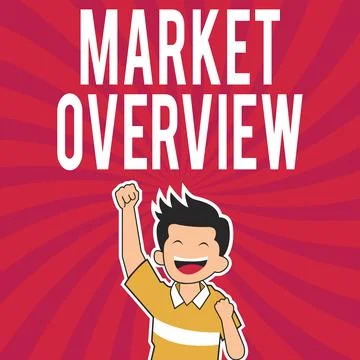 Text caption presenting Market Overview. Word Written on brief synopsis of a Stock Illustration