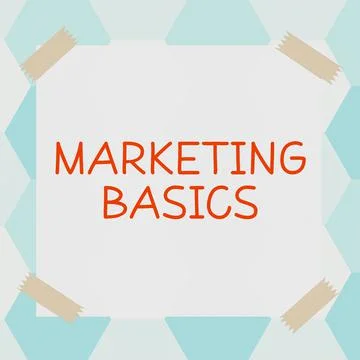 Text caption presenting Marketing Basics. Word Written on activities a compan Stock Illustration