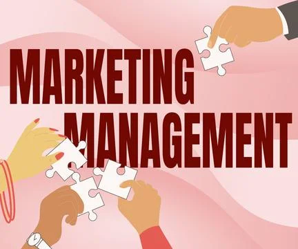 Text caption presenting Marketing Management. Business idea Develop Advertise Stock Illustration