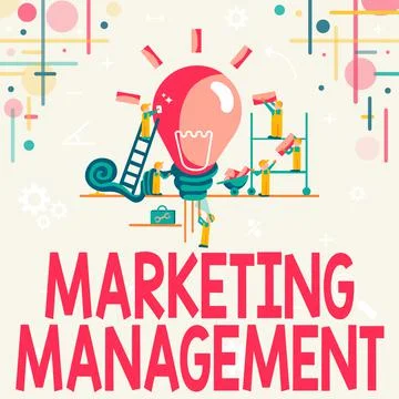 Text caption presenting Marketing Management. Business concept Develop Advertise 스톡 일러스트