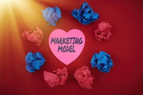 Text caption presenting Marketing Model. Concept meaning statistical analysis Foto stock