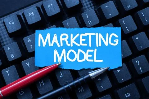 Text caption presenting Marketing Model. Word for statistical analysis Foto stock