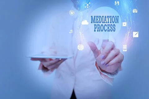 Text caption presenting Mediation Process. Business approach informal and Stock Photos