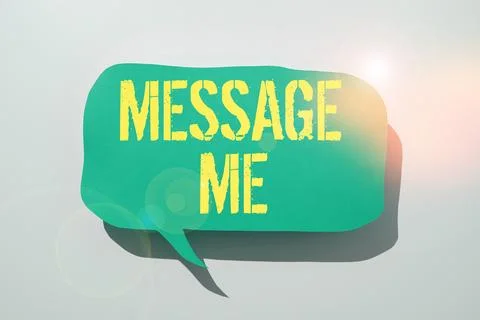 Text caption presenting Message Me. Word Written on To ask someone to send you a 스톡 사진