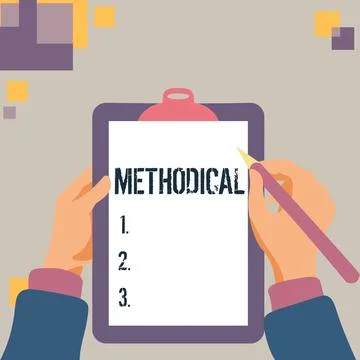 Text caption presenting Methodical. Business idea System of Methods used in a Stock Illustration
