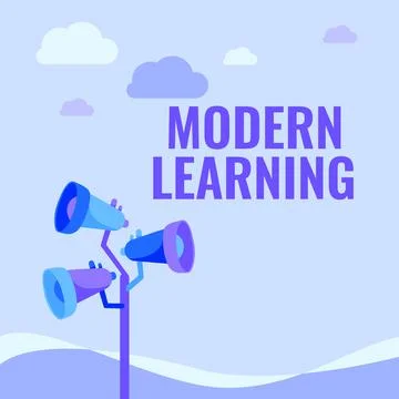 Text caption presenting Modern Learning. Business showcase flexible and agile Stock Illustration